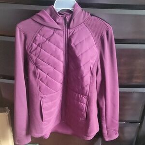 Women's Maroon/wine Color Quilted Jacket